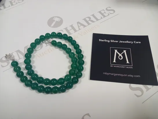 MARGARET QUON GREEN BEAD BRACELET