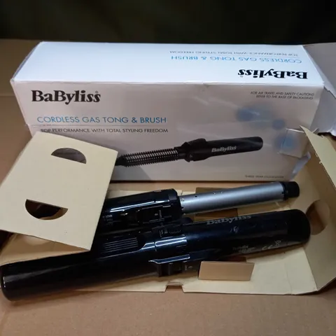 BOXED BABYLISS CODLESS GAS TONG & BRUSH