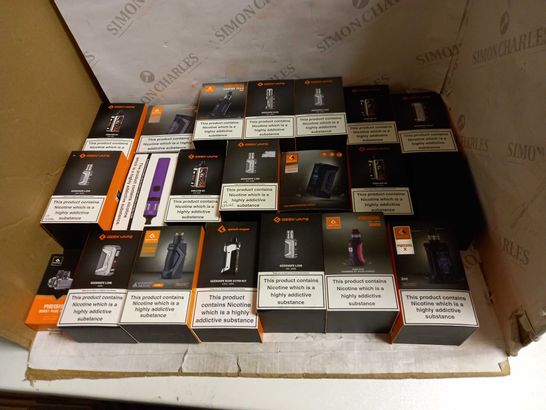 LOT OF APPROXIMATELY 20 E-CIGARATTES TO INCLUDE GEEKVAPE L200, AND GEEKVAPE S100 ETC.