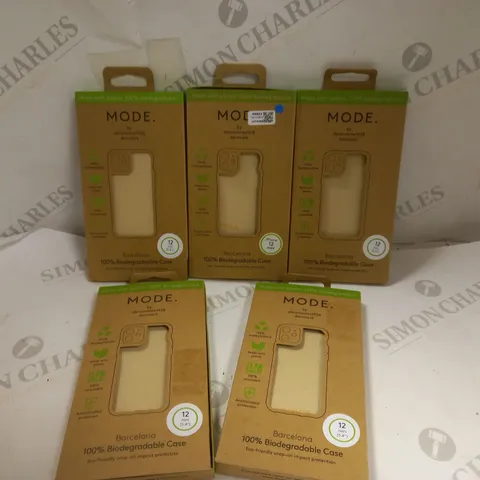 BOX OF 5 BARCELONA 100% BIODEGRADEABLE PHONE CASES FOR VARIOUS IPHONES