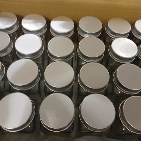 PACK OF 24 GLASS SPICE JARS - COLLECTION ONLY