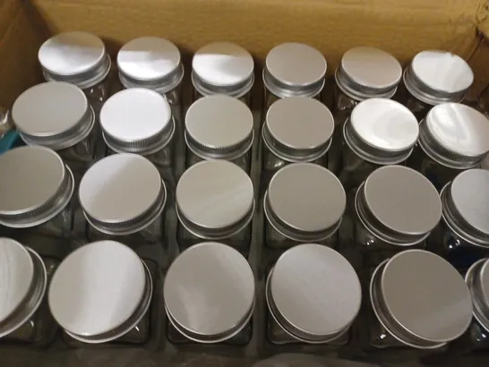 PACK OF 24 GLASS SPICE JARS - COLLECTION ONLY