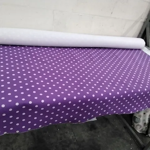 ROLL OF PURPLE DOTTED LINEN 