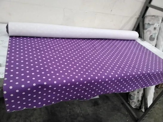 ROLL OF PURPLE DOTTED LINEN 