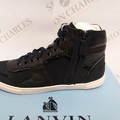 BOXED LANVIN HIGH TOP SNEAKER BLACK SIZE 38