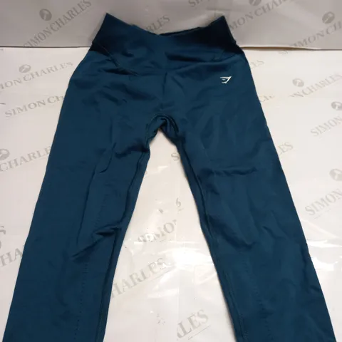 GYMSHARK BLUE STRECH LEGGINGS - SIZE UNSPECIFIED