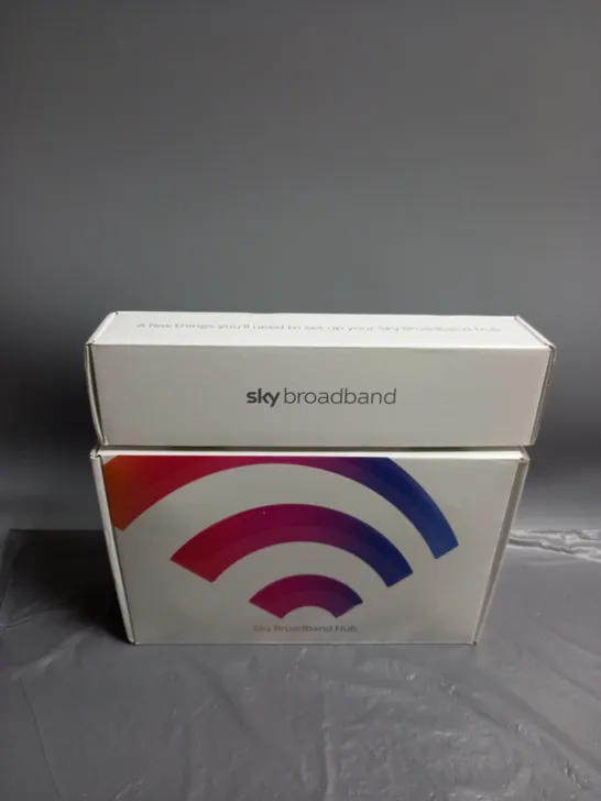 boxed and sealed sky broadband hub and accessories