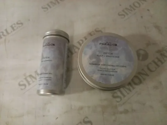 PARADOX SET OF 2 DRY SHAMPOO & DETOX SCALP BODY SCRUB