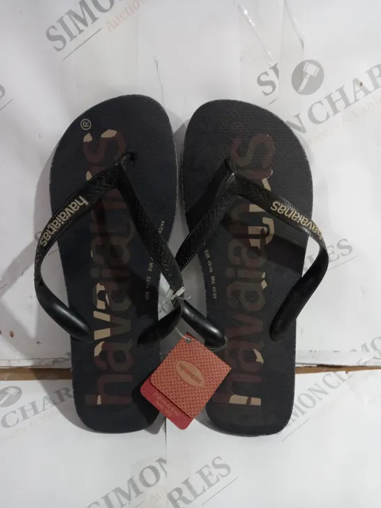 HAVAIANAS CAMO BLACK SANDALS - EUR 45/46