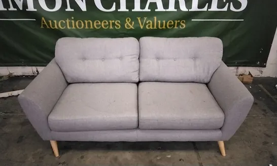 QUALITY DESIGNER 2 SEATER GREY FABRIC SOFA