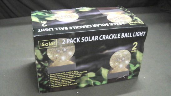 I-SOLAR 2 PACK OF SOLAR CRACKLE BALL LIGHTS