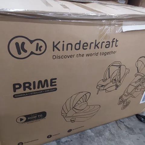 BOXED KINDERKRAFT PRIME GONDOLA, STROLLER & CAR SEAT BLACK