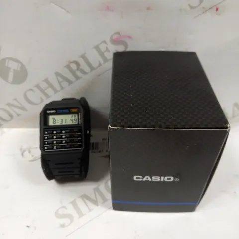 CASIO BLACK RESIN CALCULATOR WRIST WATCH