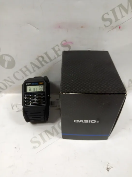 CASIO BLACK RESIN CALCULATOR WRIST WATCH