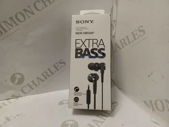 SONY EXTRA BASS MDR-XB55AP EARPHONES - BLACK