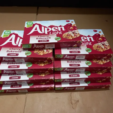 LOT OF 9 5-BAR BOXES OF ALPEN LIGHT CEREAL BARS