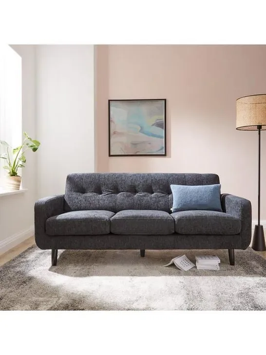 BOXED OSLO SLATE THREE SEATER SOFA