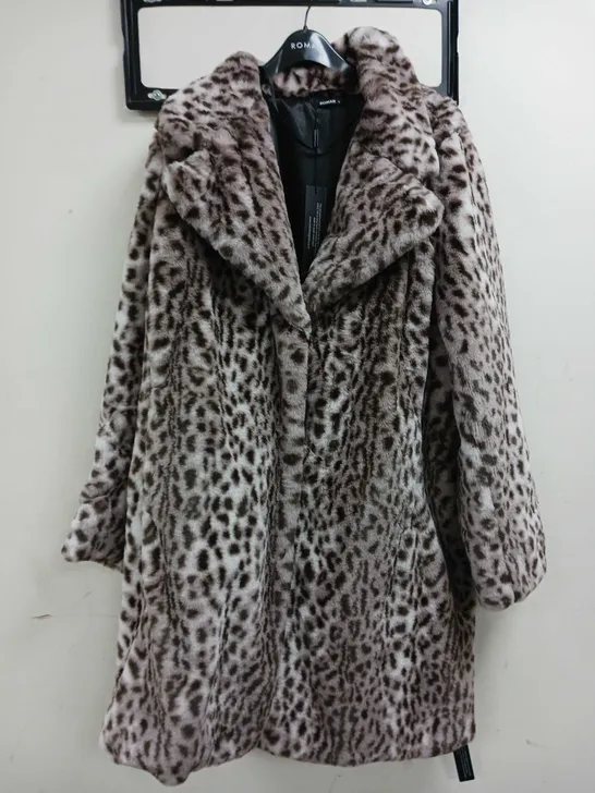 ROMAN PREMIUM FAUX FUR COAT - UK SIZE 18