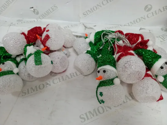 OUTLET HOME REFLECTIONS SET OF 2 SNOWMEN LIGHT STRAND
