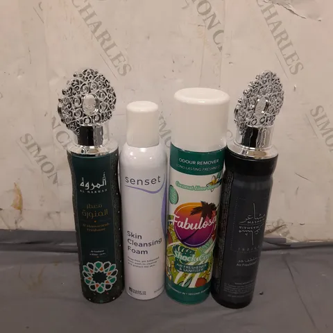 APPROXIMATELY 4 ASSORTED AEROSOL CANS TO INCLUDE FABULOSA, SKIN CLEANSING FOAM AND DEODORANT - COLLECTION ONLY