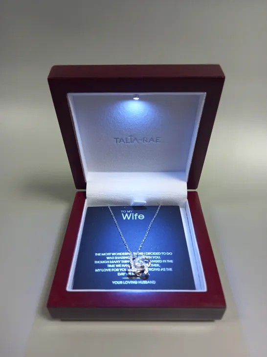 BOXED TALIA-RAE INFINITY PENDANT WIFE NECKLACE 