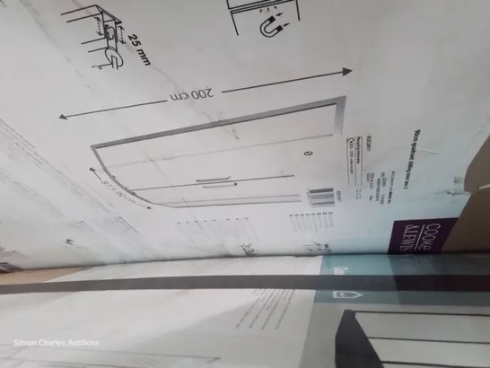 BOXED COOKE & LEWIS ZILIA QUADRANT SLIDING DOOR SHOWER ENCLOSURE 87.5-90 × 200cm