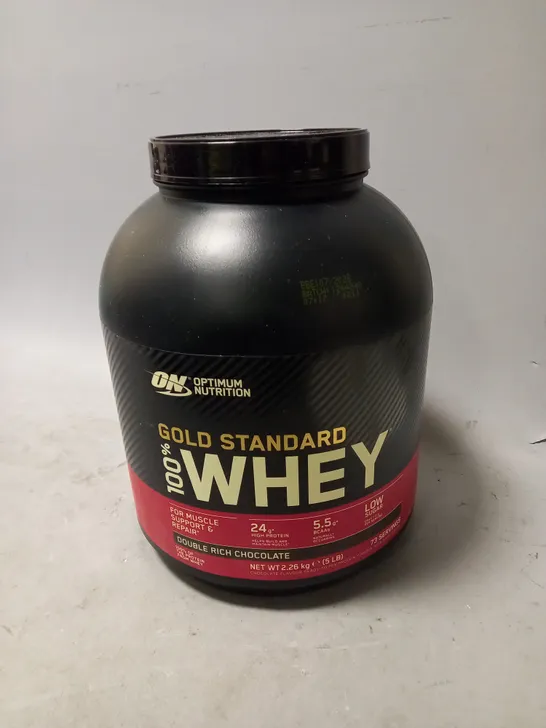 SEALED OPTIMUM NUTRITION GOLD STANDARD WHEY - DOUBLE RICH CHOCOLATE - 2.26KG