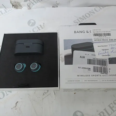 BOXED BANG & OLUFSEN BEOPLAY E8 SPORT TWS EARPHONES IN BLACK