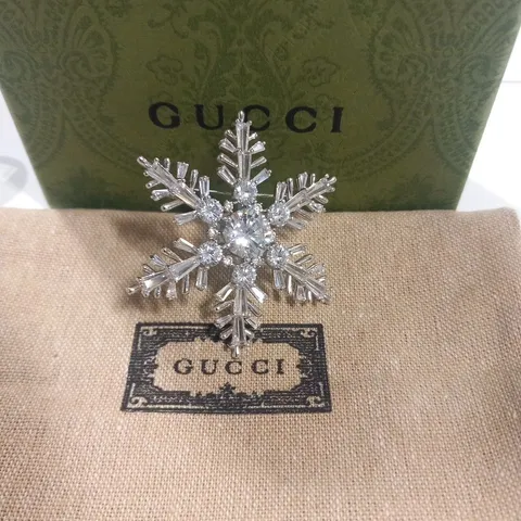 BOXED GUCCI SNOWFLAKE BROOCH