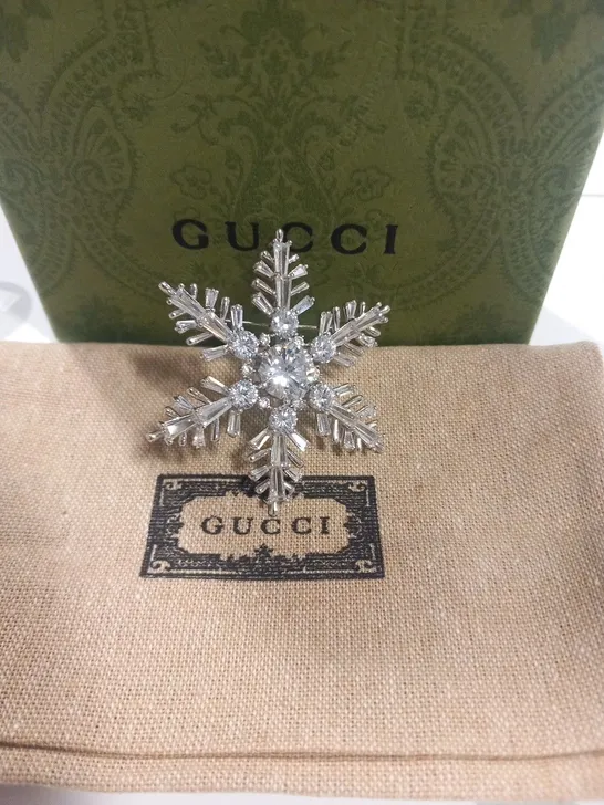 BOXED GUCCI SNOWFLAKE BROOCH