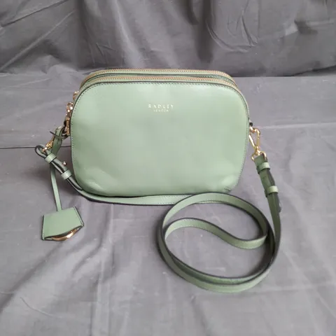 RADLEY LONDON LEATHER CROSSBODY BAG IN SAGE GREEN 