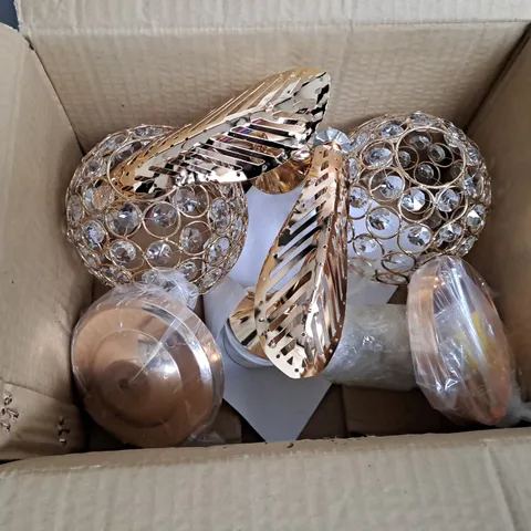 BOX OF SIDE TABLE LAMPS 