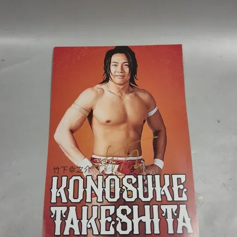 KONOSUKE TAKESHITA PRO WRESTLER SIGNED PRINT