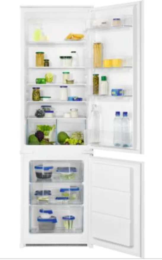 ZANUSSI SERIES 40 LOW FROST INTEGRATED 70/30 FRIDGE FREEZER Model ZNLN18FS1 RRP £517