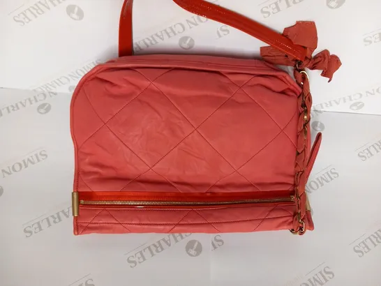 LANVIN AMALIA LAMBSKIN CORAL BAG