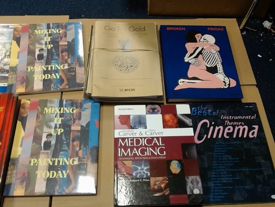 LOT OF ASSORTED BOOKS TO INCLUDE GRAN TEATRO, MEDICAL IMAGING AND BROKEN FINGAZ