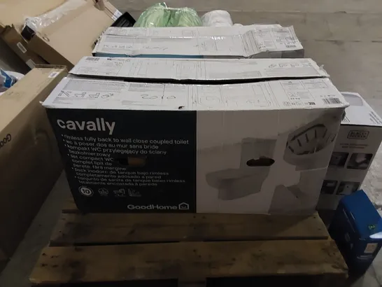 BOXED GOODHOME CAVALLY RIMLESS FULLY BACK TO WALL CLOSE COUPLED TOILET 