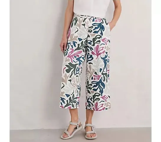 SEASALT CORNWALL PEACEFUL HAVEN CULOTTES- CHALK MULTI SIZE 14