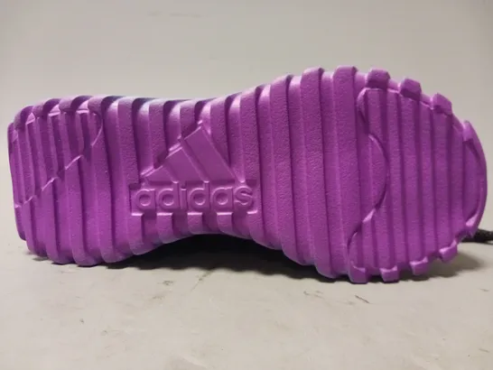 BOXED PAIR OF ADIDAS KAPTIR FLOW KIDS SHOES INJ PURPLE MULTI UK SIZE 12