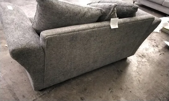 QUALITY BRITISH DESIGNER 2 SEATER SOFA - GREY FABRIC 