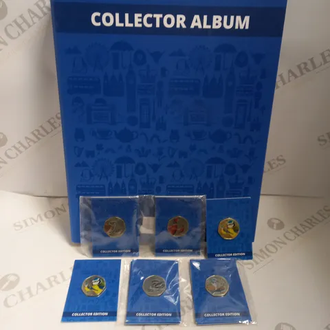 WESTMINSTER COIN COLLECTOR BOOK WITH ASSORTED COINS INCLUDING BLUE TIT, NIGHTJAY AND TURTLEDOVE