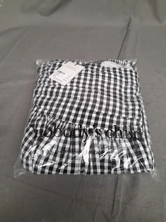 SEALED NOBODYS CHILD NOVA MIDI DRESS BLACK AND WHITE CHECK - UK 12 