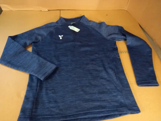 Y1 1/4 ZIP BLUE TOP - M