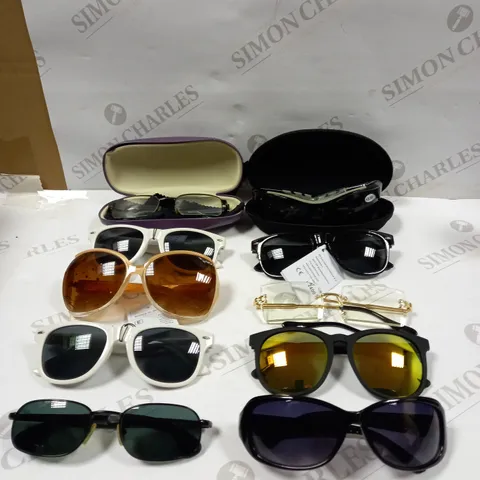 BOX OF 10 ASSORTED EYE & SUNGLASSES IN VARIOUS STYLES	