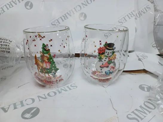 MR CHRISTMAS SET OF 2 FESTIVE INSULATED TUMBLERS