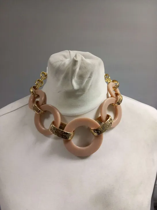 BRAND NEW BROWN PEPPER HANDBAGS JEWELLERY CONNECTION UK NUDE GOLD CHOKER