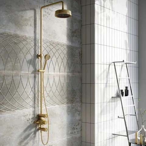 BOXED ROBIN EXPOSED VALVE SHOWER PACK - BRUSHED GOLD (1 BOX)