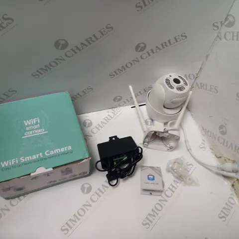 BOXED WIFI INFRARED SMART CAMERA, WITH POWER SUPPLY, FITTINGS AND INSTRUCTIONS 