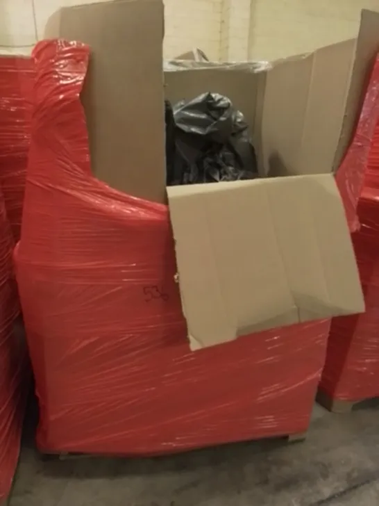 UNPROCESSED PALLET OF ASSORTED ITEMS TO INCLUDE KITCHEN FAUCET, OUTDOOR CLOCK AND BOXED STORAGE UNIT