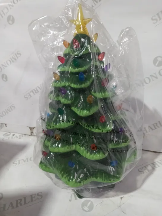 DECORATIVE FESTIVE LIGHT-UP TREE ORNAMENT